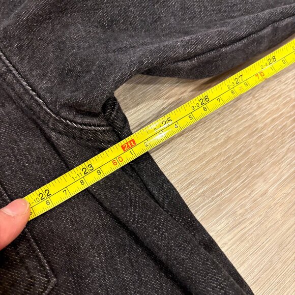 Playboy Unisex Denim Jacket  Black Snap Button Up Shirt Mens sz S Womens L - Picture 6 of 8